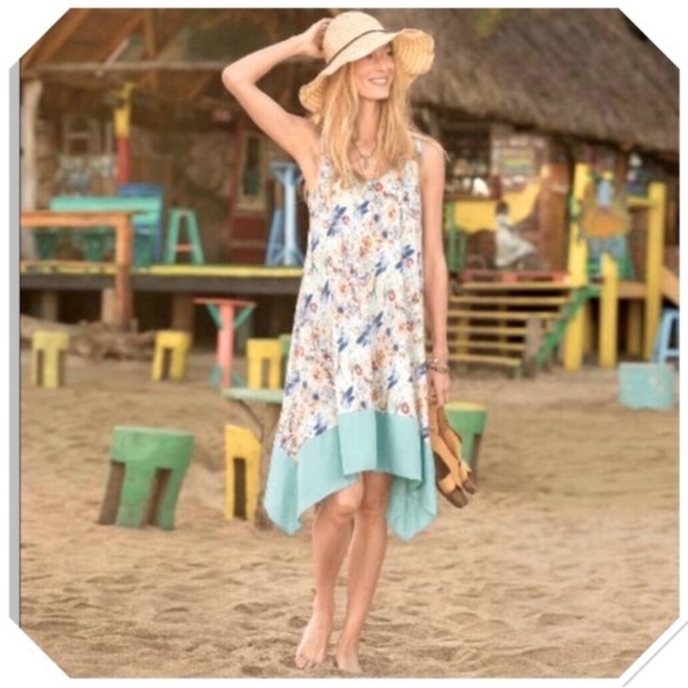 Sundance Silk Floral Tank Dress. Medium